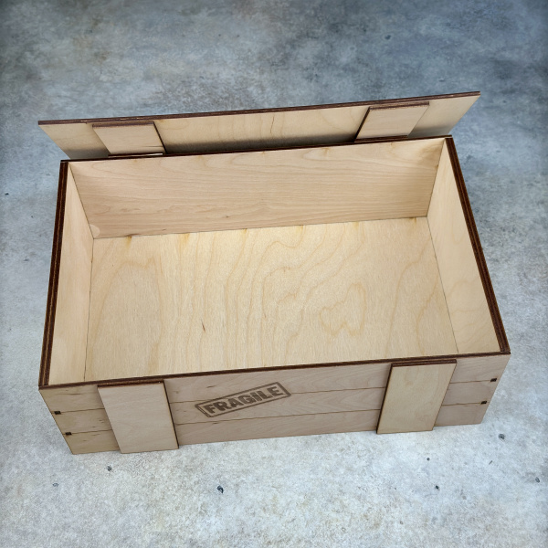 Подарочная коробка из фанеры Посылка (прямоугольная)