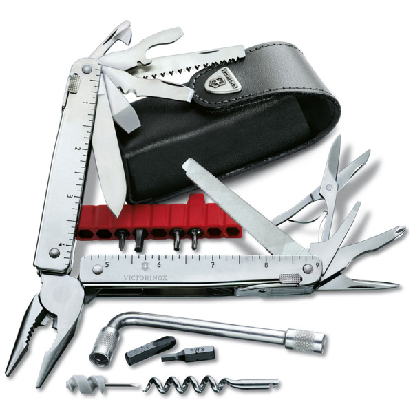 Мультитул Swisstool X Plus Victorinox в кожаном чехле