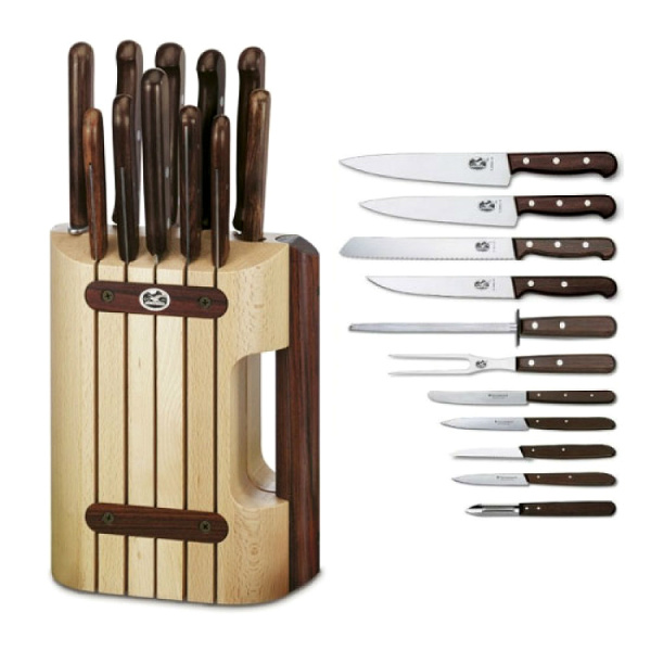 Набор Victorinox кухонный, 11 предметов, в подставке, дерево