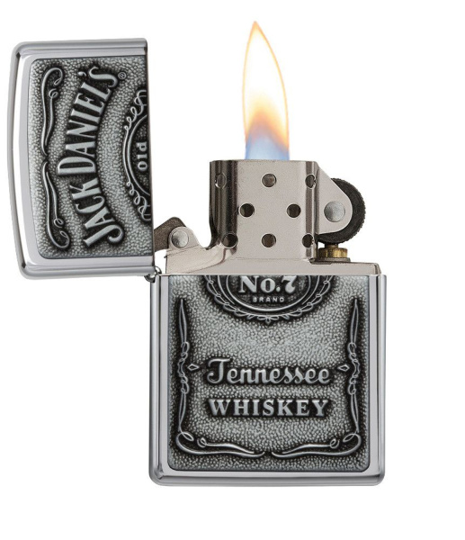 Зажигалка ZIPPO Jack Daniels® с покрытием High Polish Chrome 250JD.427