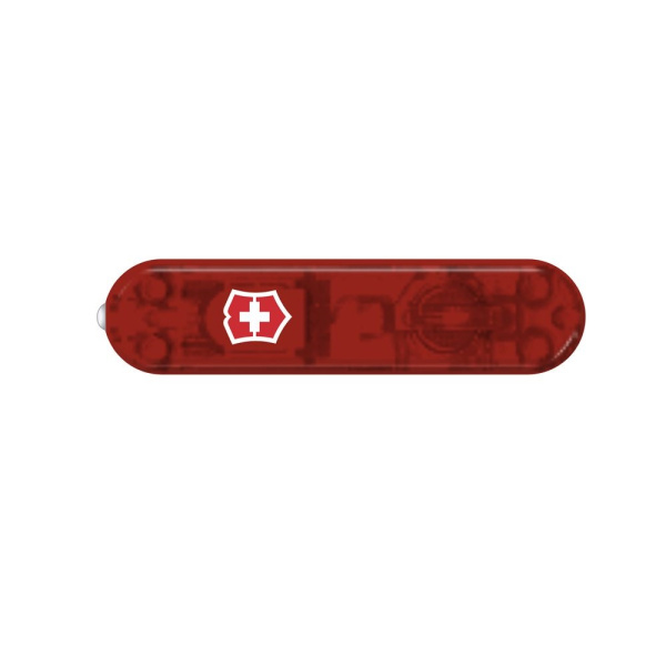 Передняя накладка для ножей VICTORINOX SwissLite 58 мм, пластиковая, полупрозрачная красная