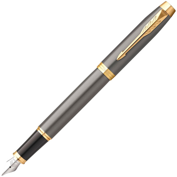 Ручка перьевая Parker IM Premium F327, Grey Core GT, F