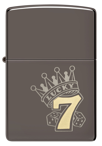 Зажигалка ZIPPO Lucky 7 Design с покрытием Black Ice® 48913