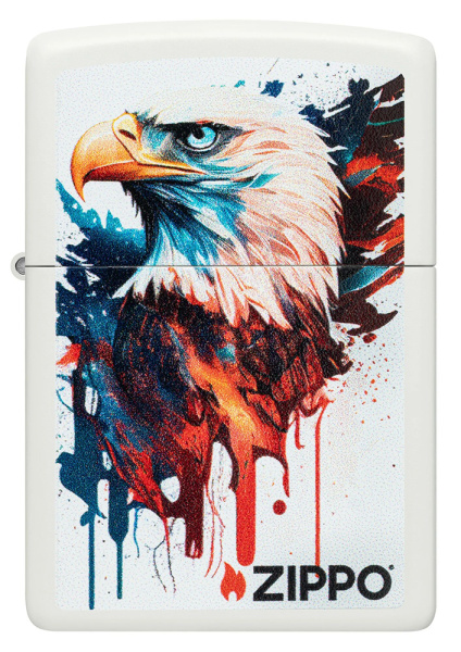 Зажигалка ZIPPO Painted Eagle Design с покрытием White Matte 46692
