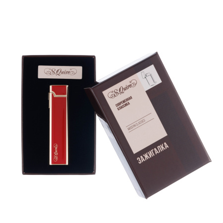 Зажигалка S.Quire газовая кремниевая FL086-Red