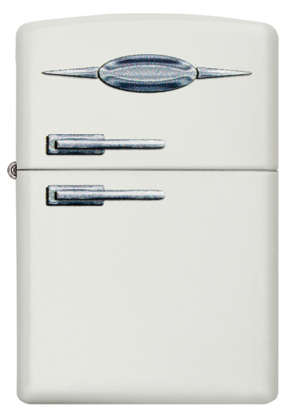 Зажигалка ZIPPO Retro Fridge Design с покрытием White Matte 49636