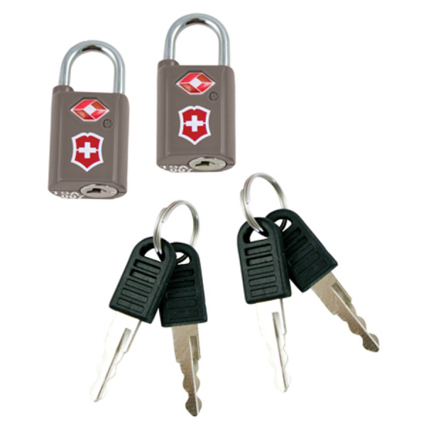 Комплект из 2 навесных замков с ключами VICTORINOX Travel Accessories 4.0, 2x1x4 см