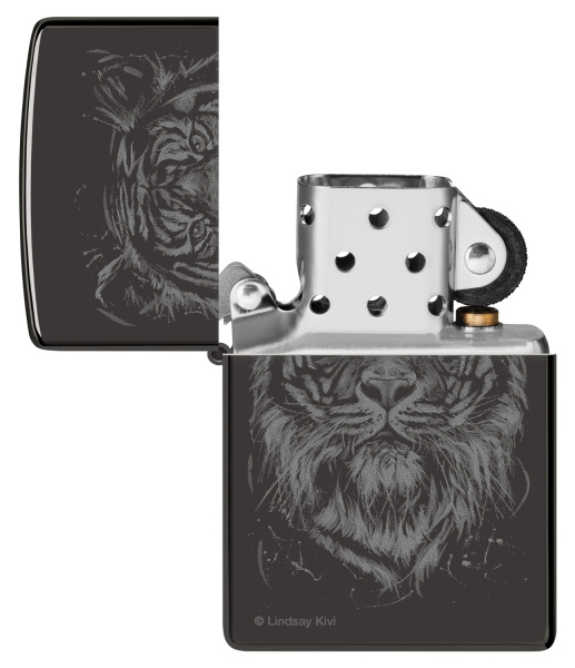 Зажигалка ZIPPO Big Cat с покрытием High Polish Black 48935