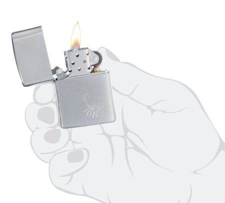 Зажигалка ZIPPO с покрытием Brushed Chrome 29684