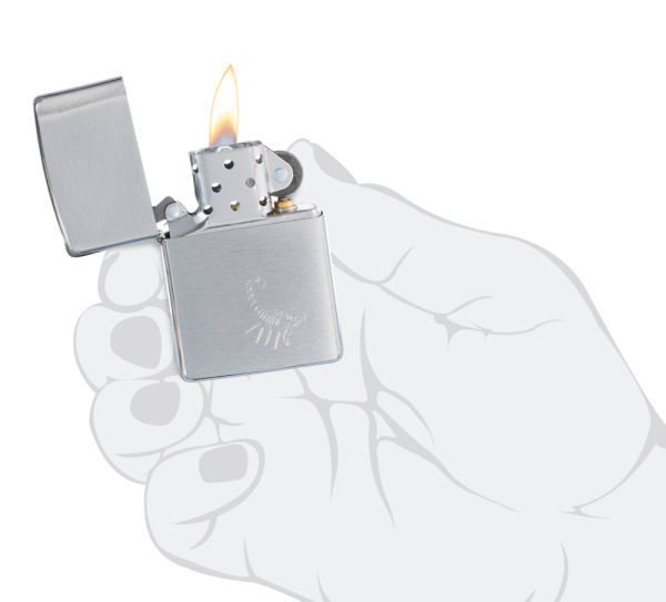 Зажигалка ZIPPO с покрытием Brushed Chrome 29684
