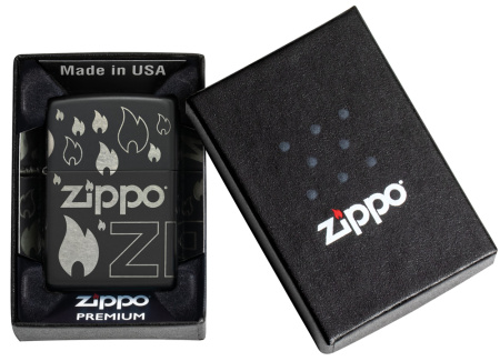 Зажигалка ZIPPO Classic с покрытием Black Matte 48908