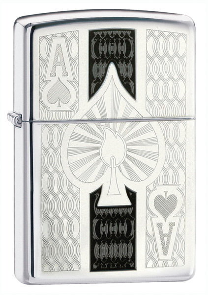 Зажигалка ZIPPO Ace с покрытием High Polish Chrome 24196