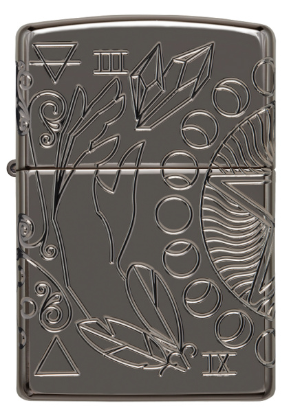 Зажигалка ZIPPO Armor® Wicca Design с покрытием Black Ice® 49689