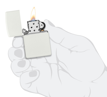 Зажигалка ZIPPO Classic с покрытием White Matte 214