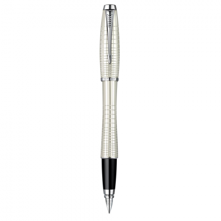 Ручка перьевая Parker Urban Premium F204, Pearl Metal Chiselled CT (Перо F)