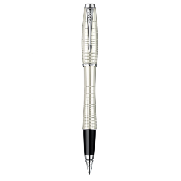 Ручка перьевая Parker Urban Premium F204, Pearl Metal Chiselled CT (Перо F)