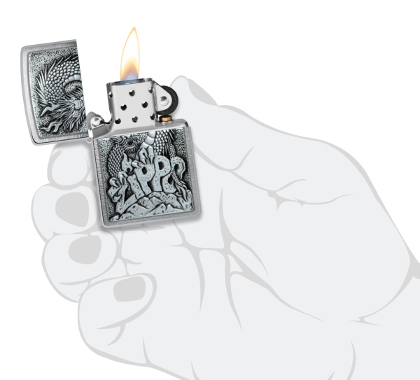 Зажигалка ZIPPO Classic с покрытием Brushed Chrome 48902