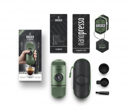 Портативная эспрессо машина Nanopresso Moss Green + Case