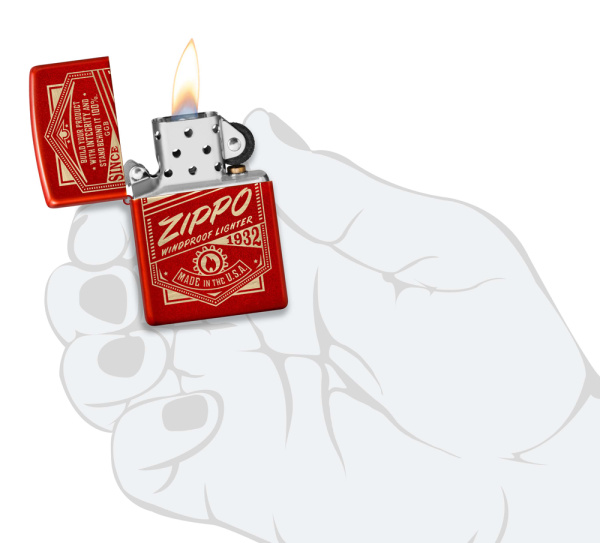 Зажигалка ZIPPO Classic с покрытием Metallic Red 48620