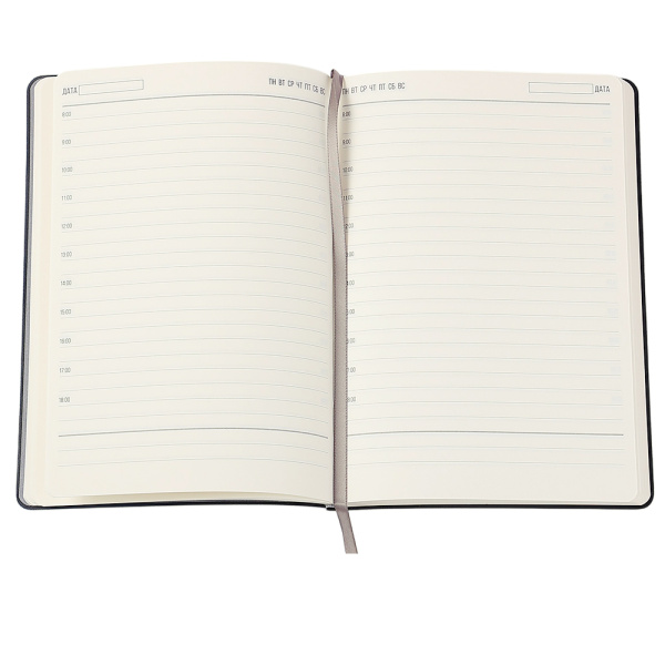 Ежедневник A5 недатированный Stefano в мягком переплёте, светло-серый