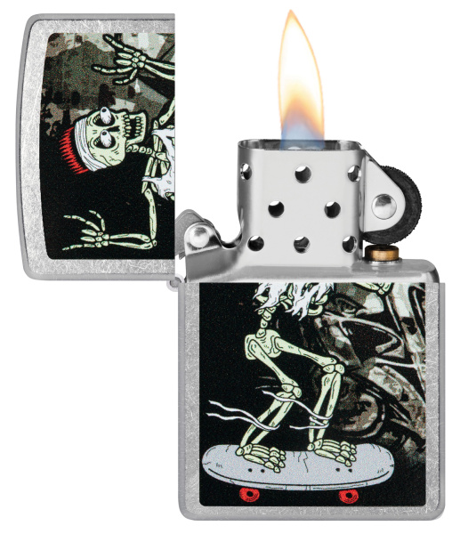 Зажигалка ZIPPO Skateboard Design с покрытием Street Chrome 48911