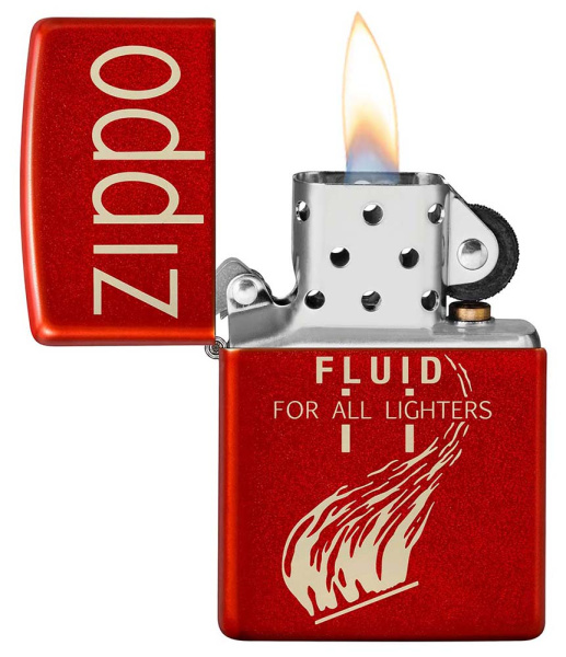 Зажигалка ZIPPO Retro с покрытием Metallic Red 49586