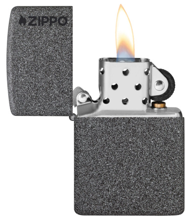 Зажигалка ZIPPO Logo с покрытием Iron Stone™ 211ZL