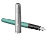 Ручка перьевая Parker "Sonnet Sand Blasted Metal&Green Lacquer"
