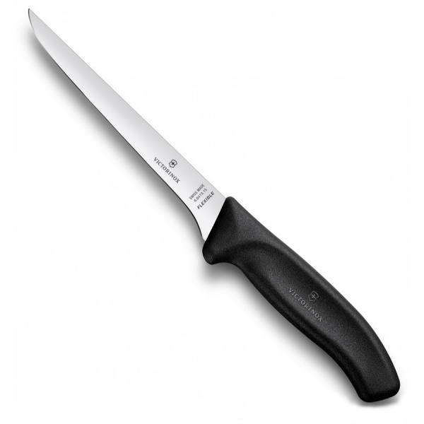 Нож Victorinox обвалочный, гибкое лезвие 15 см, черный