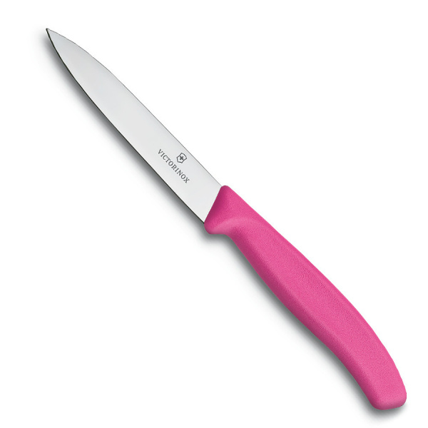 Нож Victorinox для очистки овощей, лезвие 10 см, розовый