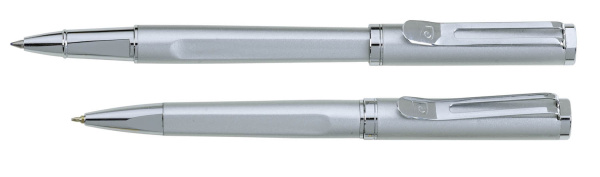 Набор Pierre Cardin PEN&PEN: ручка шариковая + роллер. Цвет - серебристый. Упаковка Е.