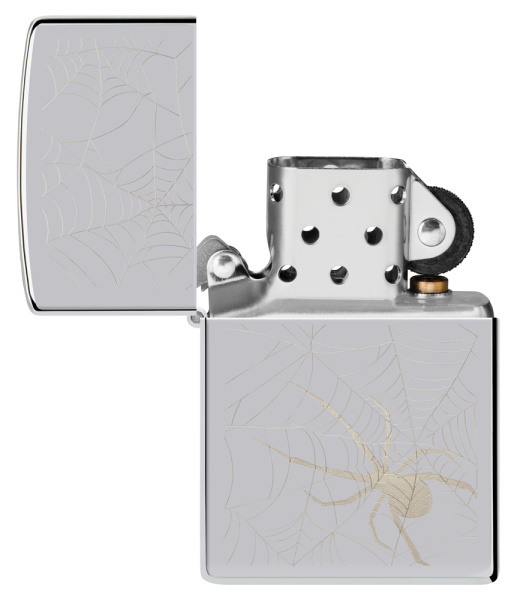 Зажигалка ZIPPO Spider Design с покрытием High Polish Chrome 48767