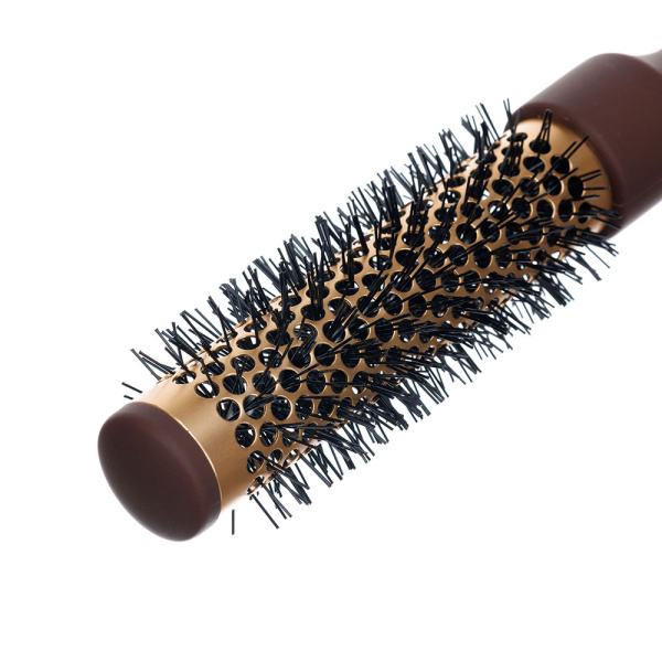 Брашинг Dewal Beauty серия "Молочный шоколад" с керамическим покрытием и ручкой Soft touch 25мм