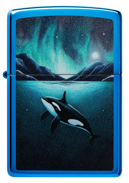 Зажигалка ZIPPO Whale с покрытием High Polish Blue 48984