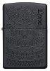 Зажигалка ZIPPO Tone on Tone Design с покрытием Black Matte 29989