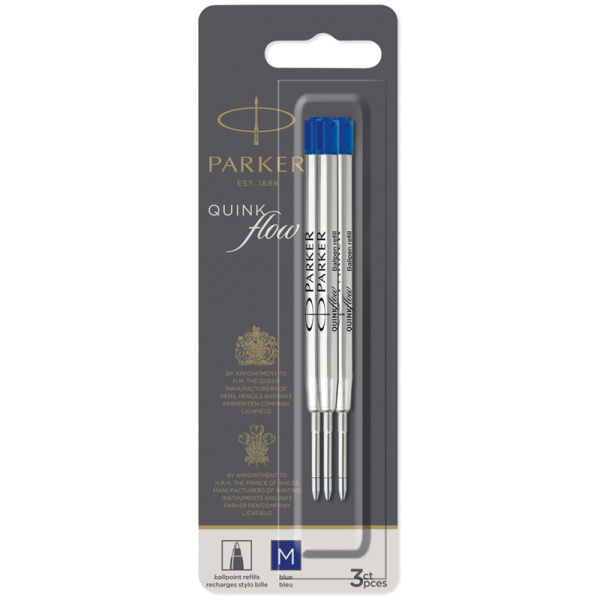 Стержень шариковый объемный Parker "QuinkFlow Ball Point" синий