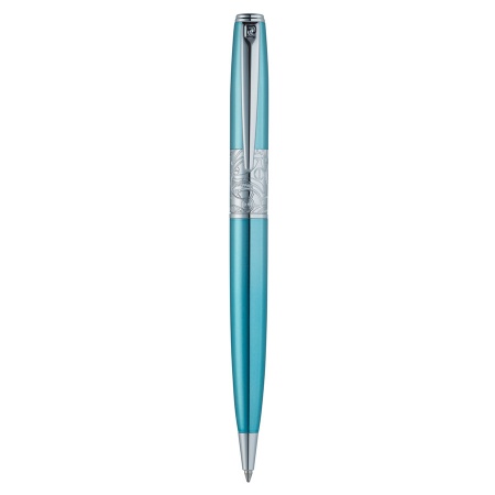 Шариковая ручка Pierre Cardin Baron - Turquoise Silver