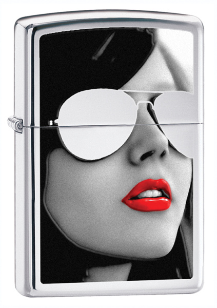 Зажигалка ZIPPO Gold Design с покрытием High Polish Chrome 28274
