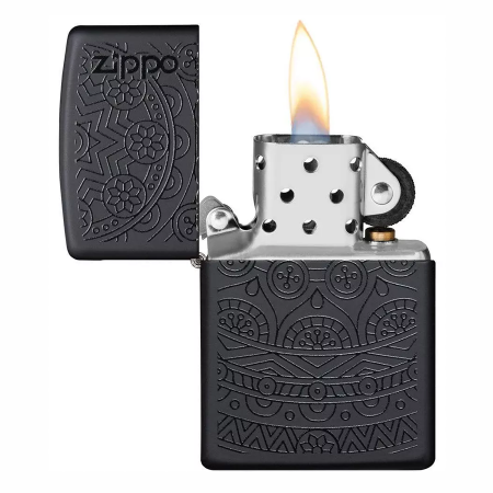 Зажигалка ZIPPO Tone on Tone Design с покрытием Black Matte 29989