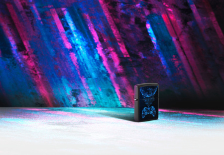 Зажигалка ZIPPO Gaming с покрытием Black Matte 48912
