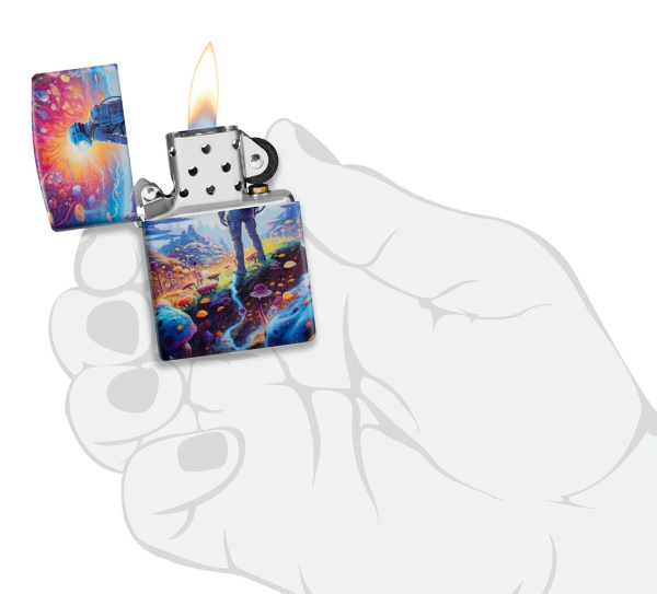 Зажигалка ZIPPO Mushroom Forest Design с покрытием 540 Matte 46433