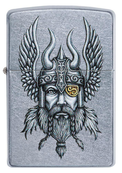 Зажигалка ZIPPO Viking Warrior с покрытием Street Chrome™ 29871