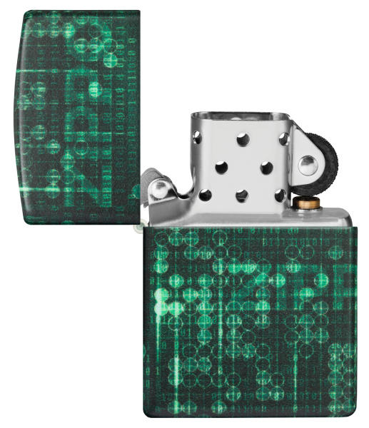 Зажигалка ZIPPO Pattern с покрытием Glow In The Dark Green 48408