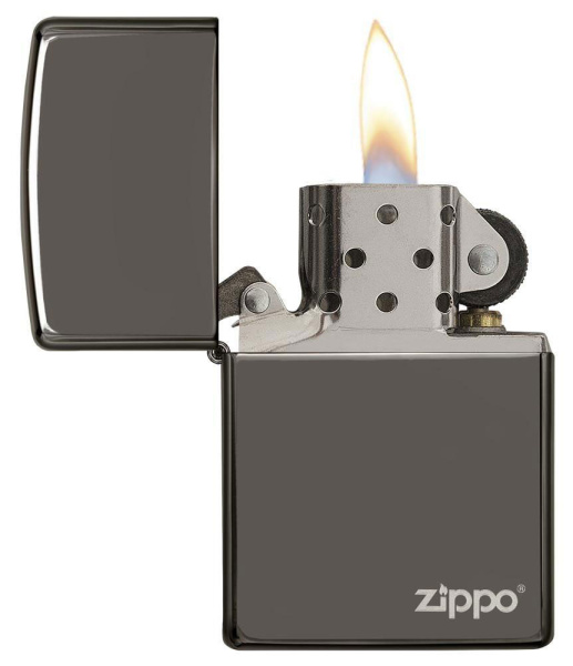 Зажигалка ZIPPO Logo с покрытием Black Ice® 150ZL
