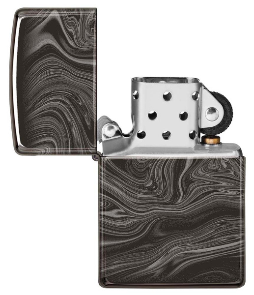 Зажигалка ZIPPO Marble Pattern с покрытием High Polish Black 49812