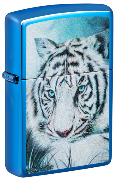 Зажигалка ZIPPO White Tiger с покрытием High Polish Blue 48951