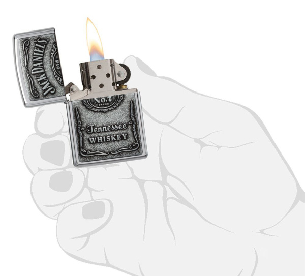 Зажигалка ZIPPO Jack Daniels® с покрытием High Polish Chrome 250JD.427