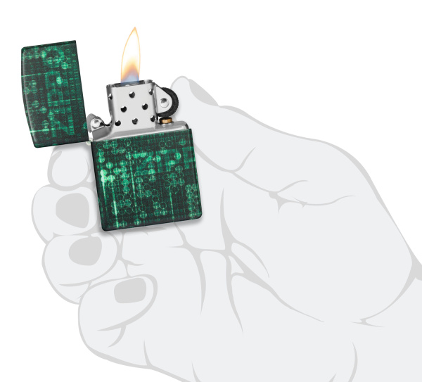 Зажигалка ZIPPO Pattern с покрытием Glow In The Dark Green 48408