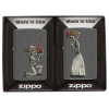 Набор из двух зажигалок Zippo Iron Stone™ Влюбленные зомби