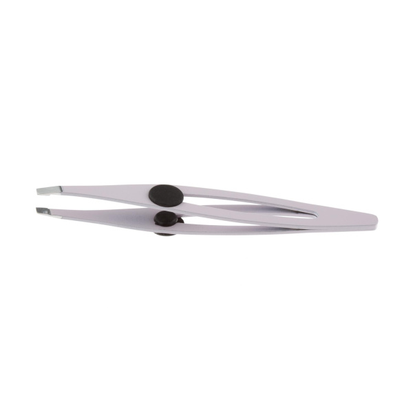Пинцет Dewal Beauty косметический с силиконовой вставкой TW-65C